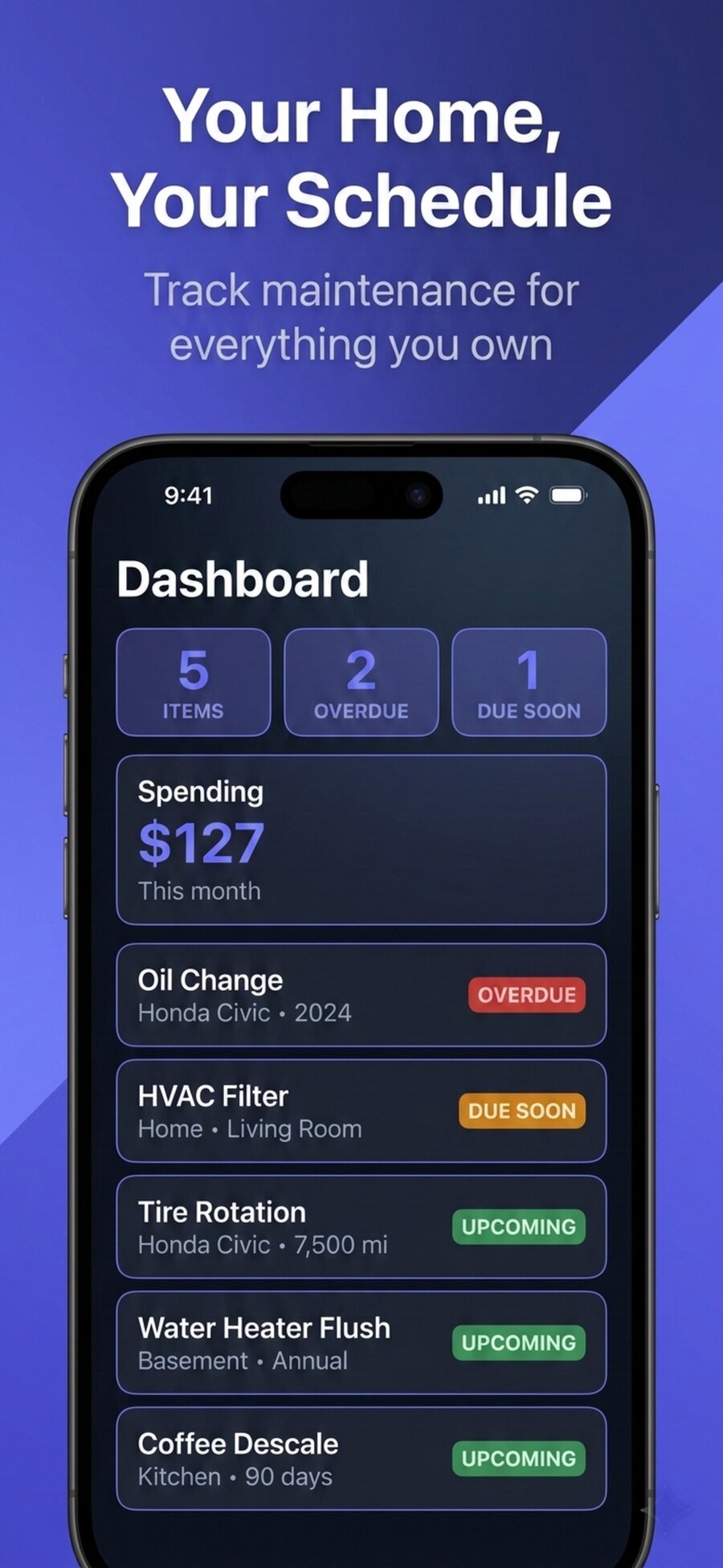 MaintainMe Dashboard